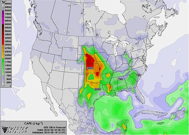 GFS Model - 108 hours out